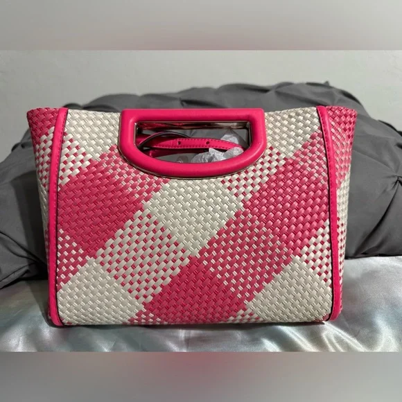 Kate Spade Pink and White Woven Tote - Picture 2 of 7